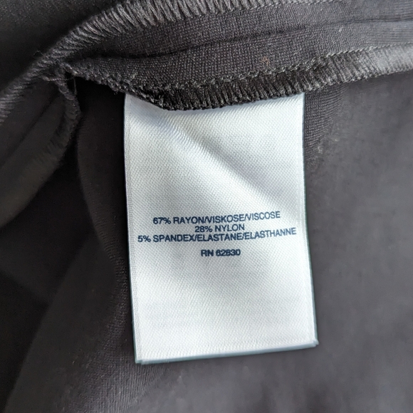 Lands' End Women's Classic Black Ponte Knit Stretch Pockets Sheath Dress - Picture 6 of 8